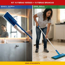 Kit 20 Fibras Esponflora: 10 Verde Multiuso + 10 Branca Anti-Risco - foto 5