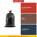 Saco de Lixo Preto 100L Reforcado Onde Usar Cozinha Pesada Obra Condominio - Ignis Atacadista