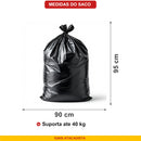 Saco de Lixo Preto 100L BL3 Extra Reforcado Medidas 90x95cm Suporta 40kg - Ignis Atacadista