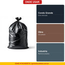Saco de Lixo Preto 100L BL3 Onde Usar Condominio Grande Obra Industria - Ignis Atacadista
