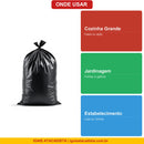 Saco de Lixo Preto 100L Onde Usar Cozinha Grande Jardinagem Estabelecimento - Ignis Atacadista