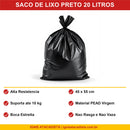 Saco de Lixo Preto 20L Beneficios Alta Resistencia Material PEAD - Ignis Atacadista