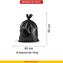 Saco de Lixo Preto 20L Medidas 45x55cm Suporta 10kg - Ignis Atacadista