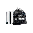 Kit 100 Sacos de Lixo Preto 20L Boca Estreita 45x55cm Suporta 10kg - Ignis