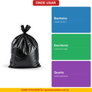 Saco de Lixo Preto 20L Onde Usar Banheiro Escritorio Quarto - Ignis Atacadista