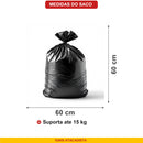Saco de Lixo Preto 40L Medidas 60x60cm Suporta 15kg - Ignis Atacadista