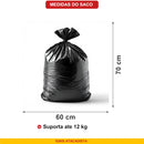 Saco de Lixo Preto 60L Medidas 60x70cm Suporta 12kg - Ignis Atacadista