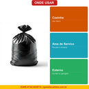 Saco de Lixo Preto 60L Onde Usar Cozinha Area Servico Externo - Ignis Atacadista