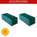 Kit 20 Fibras Verdes Multiuso Esponflora 250x100mm - foto 1