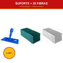 Kit Suporte Abrasivo Azul Star Clean + 10 Verde + 10 Branca Esponflora - foto 1