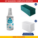Kit Banheiro Completo Spartan - CDC-10 500mL com 5 fibras verde e 5 fibras branca