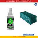 Kit Pisos e Garagem Spartan - Power Pine 500mL com 5 fibras verde multiuso