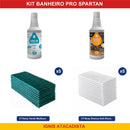 Kit Banheiro Pro Spartan - CDC-10 e Peroxy Multi com 10 fibras de limpeza