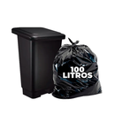 Saco de lixo preto 100lt 90x95cm (BL3) c/ 100 unidades - Suporta até 40kg