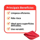 Pano Microfibra 30X30CM Vermelho Neves