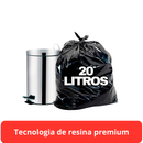 Saco de Lixo Preto 20L 45x55cm C/100 unidades - Suporta até 10kg