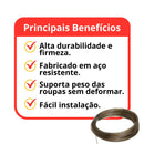 Varal De Roupa De Aço Espon Flora 20 Metros