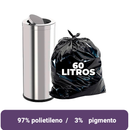 Kit 50 Sacos de Lixo Preto 60L Reforcados 60x70cm Suporta 12kg - Ignis