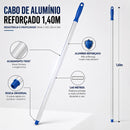 Cabo de Alumínio Reforçado 1,40m Star Clean – Rosca Universal Frisado