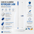 Cabo de Alumínio Reforçado 1,40m Star Clean – Rosca Universal Frisado