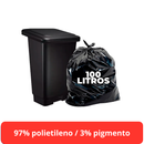 Saco de lixo preto 100lt 90x95cm (BL2) c/ 100 unidades - Suporta até 30kg