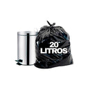 Saco de Lixo Preto 20L 45x55cm C/100 unidades - Suporta até 10kg